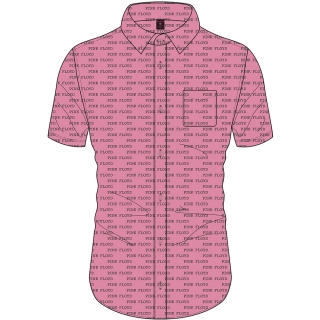 PINK FLOYD - Courier Pattern - ružová pánska polokošeľa