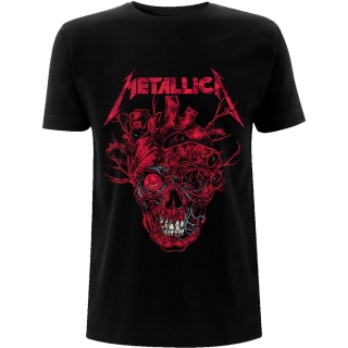 METALLICA - Heart Skull - čierne pánske tričko