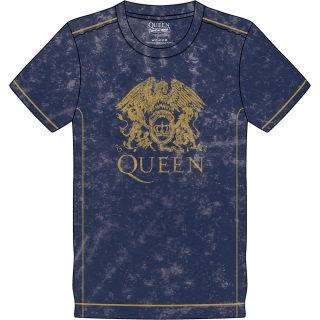 QUEEN - Classic Crest - modré pánske tričko