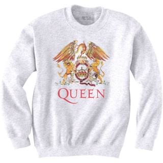 QUEEN - Classic Crest - biely pánsky sveter