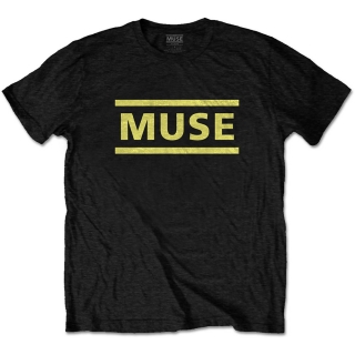 MUSE - Yellow Logo - čierne pánske tričko