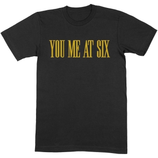 YOU ME AT SIX - Yellow Text - čierne pánske tričko