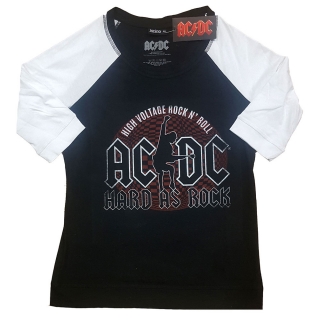 AC/DC - Hard As Rock - čierne dámske tričko s 3/4 rukávmi