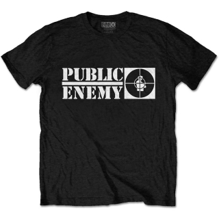 PUBLIC ENEMY - Crosshairs Logo - čierne pánske tričko