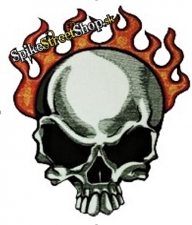 SKULL - Skull Torso With Flames - veľká nažehlovacia nášivka