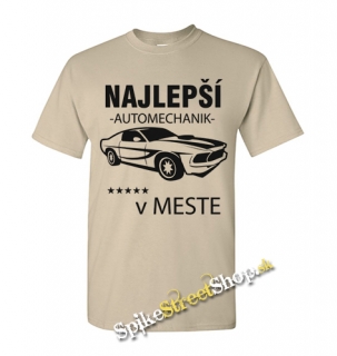 NAJLEPŠÍ AUTOMECHANIK v MESTE - pieskové detské tričko