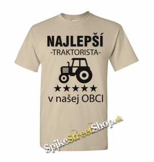 NAJLEPŠÍ TRAKTORISTA v našej OBCI - pieskové detské tričko
