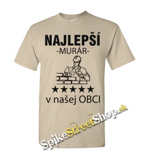 NAJLEPŠÍ MURÁR v našej OBCI - pieskové detské tričko