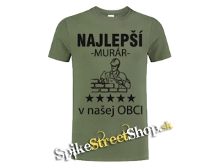NAJLEPŠÍ MURÁR v našej OBCI - olivové detské tričko