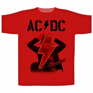 AC/DC - Angus Pwr Up - červené pánske tričko