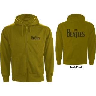 BEATLES - Drop T Logo - zelená pánska mikina