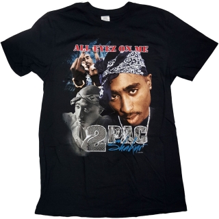 2 PAC - TUPAC -  All Eyez Homage - čierne pánske tričko