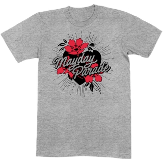 MAYDAY PARADE - Heart and Flowers - sivé pánske tričko