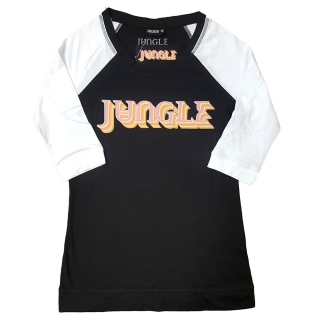 JUNGLE - Colour Logo - čierne dámske tričko s 3/4 rukávmi