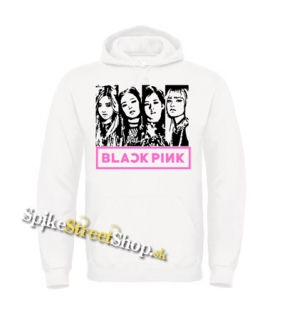 BLACKPINK - Logo & Band - biela pánska mikina