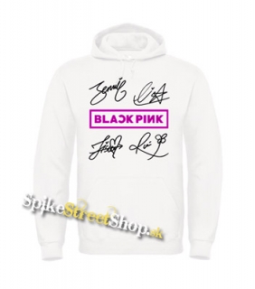 BLACKPINK - Logo & Signature - biela pánska mikina