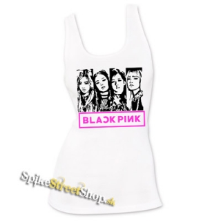 BLACKPINK - Logo & Band - Ladies Vest Top - biele