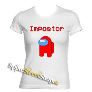 AMONG US - Impostor - biele dámske tričko