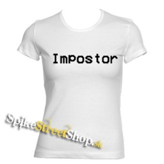 IMPOSTOR - Among Us Black Slogan - biele dámske tričko