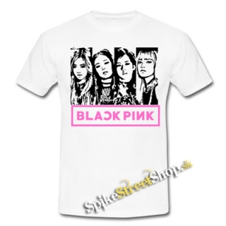 BLACKPINK - Logo & Band - biele detské tričko