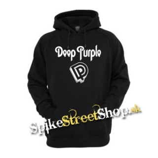 DEEP PURPLE - Logo Crest - čierna pánska mikina