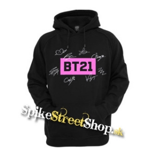 BT21 - Logo & Signature - čierna detská mikina