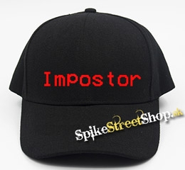 IMPOSTOR - Among Us Red Slogan - čierna šiltovka (-30%=AKCIA)
