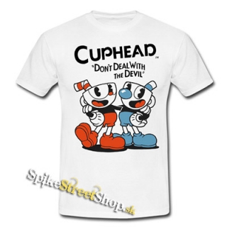 CUPHEAD - Cuphead And Mugman - biele detské tričko