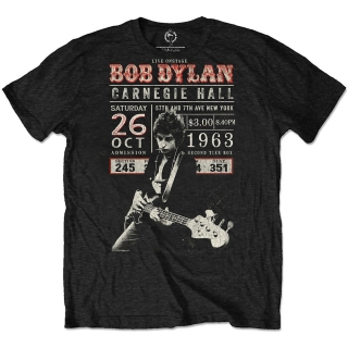 BOB DYLAN - Carnegie Hall 63 - čierne pánske tričko