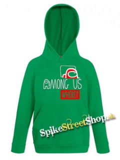 AMONG US - Logo - zelená detská mikina