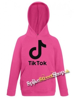 Detská ružová mikina TIK TOK - Logo