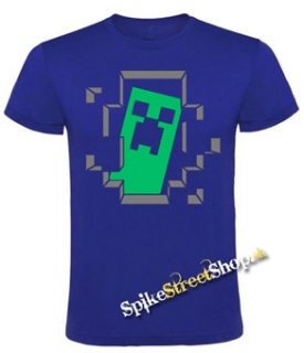 MINECRAFT - Hello I´m Creeper - kráľovsky-modré detské tričko