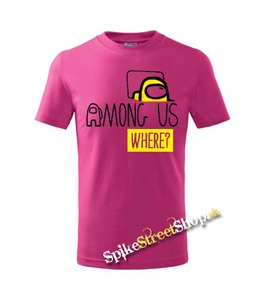 AMONG US - Where? - ružové pánske tričko