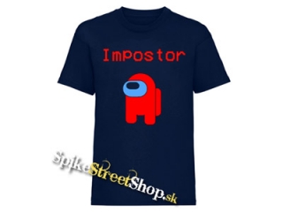 AMONG US - Impostor - námornícke modré detské tričko
