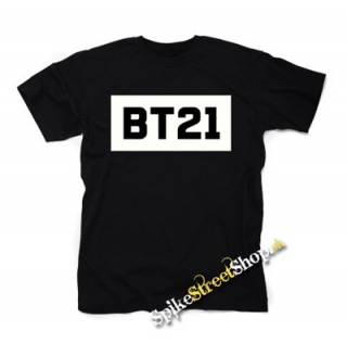 BT21 - Logo - čierne detské tričko