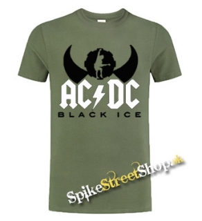 AC/DC - Black Ice Angus Silhouette - khaki pánske tričko