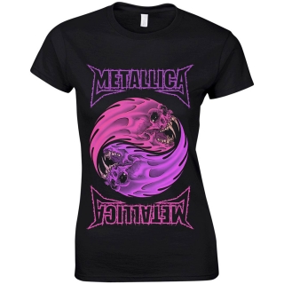 METALLICA - Yin Yang Purple - čierne dámske tričko