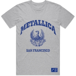 METALLICA - College Crest - sivé pánske tričko