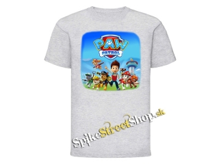 LABKOVÁ PATROLA - PAW PATROL - Motive 1 - šedé detské tričko