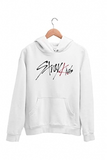 STRAY KIDS - Logo - biela pánska mikina