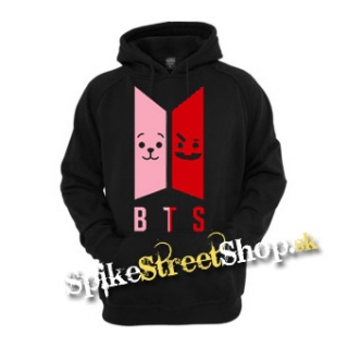 BTS - Emoji BT21 Logo Colour - čierna pánska mikina