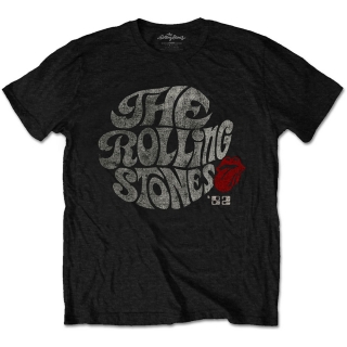 ROLLING STONES - Swirl Logo '82 - čierne pánske tričko