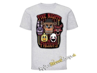 FIVE NIGHTS AT FREDDY´S - šedé pánske tričko