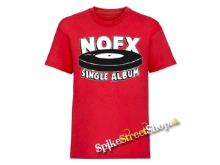 NOFX - Single Album - červené detské tričko