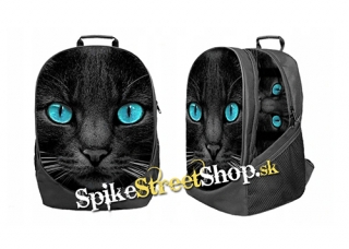 BLACK CAT TURQUOISE EYES - ruksak 3D Big Fullprint