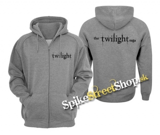 TWILIGHTS - The Twilight Saga Logo - šedá pánska mikina na zips