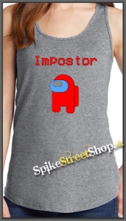 AMONG US - Impostor - Ladies Vest Top - šedé