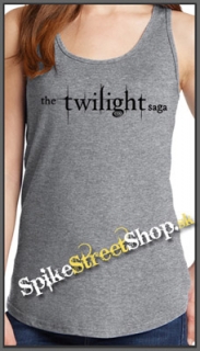 TWILIGHT - The Twilight Saga Logo - Ladies Vest Top - šedé