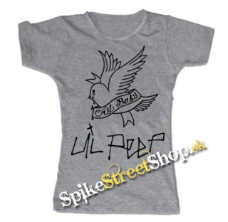 LIL PEEP - Logo Cry Baby - šedé dámske tričko