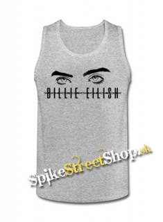BILLIE EILISH - Eyes Logo - Mens Vest Tank Top - šedé